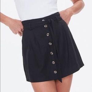 Forever 21 Taupe Button Front A-Line Skirt